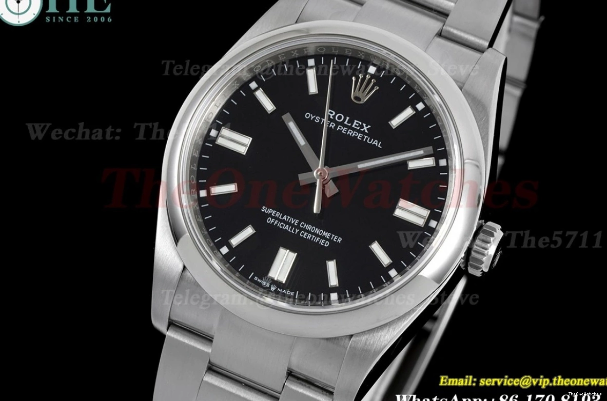 SS 36mm EWF Perpetual 126000 A3230 SS Black Oyster 0306